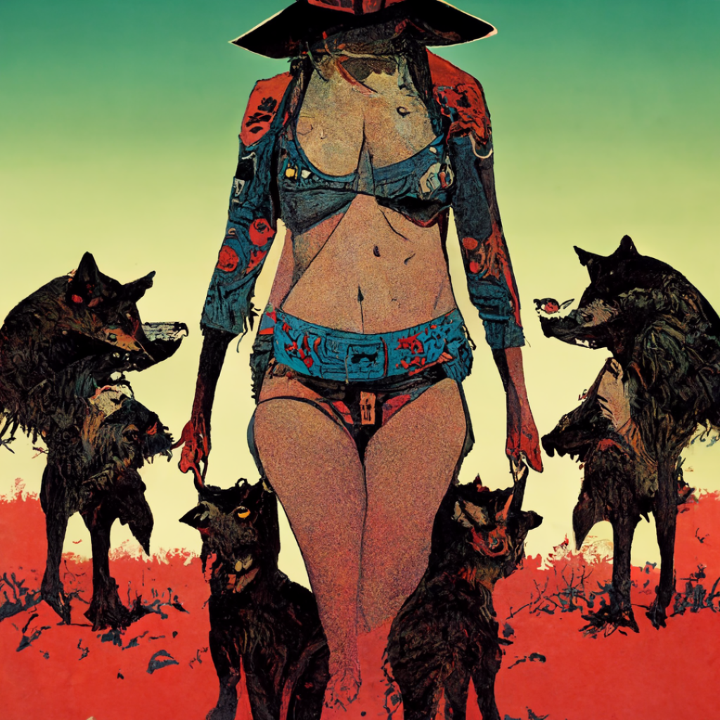 conduit_bikini_cowboy_girl_surrounded_by_wolves_by_jamie_hewlet_f6c88cf4-fae9-4f0c-ad1f-a29aa0ea0a07