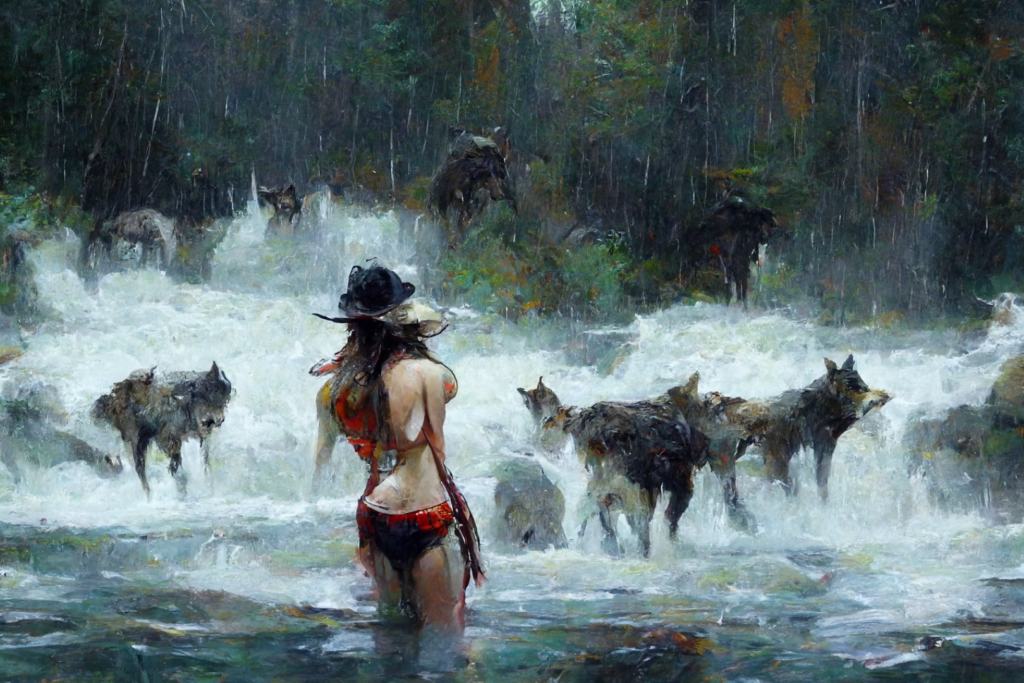 conduit_bikini_cowboy_girl_surrounded_by_wolves_in_rocky_lagoon_cd655a78-d577-4ae9-9168-355e1ac143fd