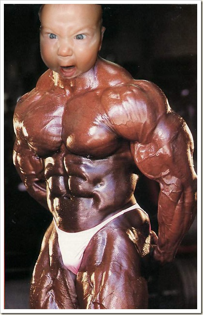 Frightning Plastic Faced Baby Builder